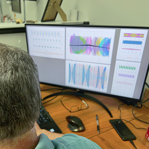 RF engineer at work